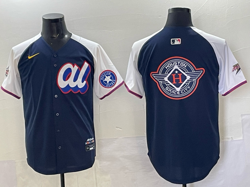 Men 2025 Houston Astros blank Blue All star Nike MLB Jersey 004